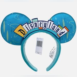Disney Parks D23 Expo Disneyland Retro Marquee Sign Minnie Ears Headband